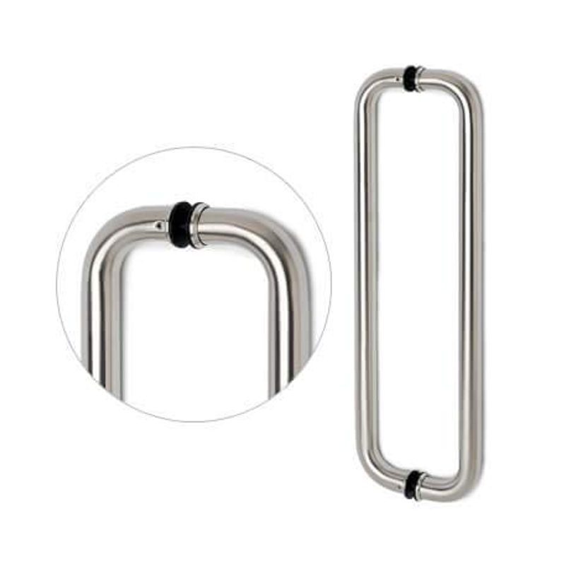 Hollow Silver D-Shape Door Handle