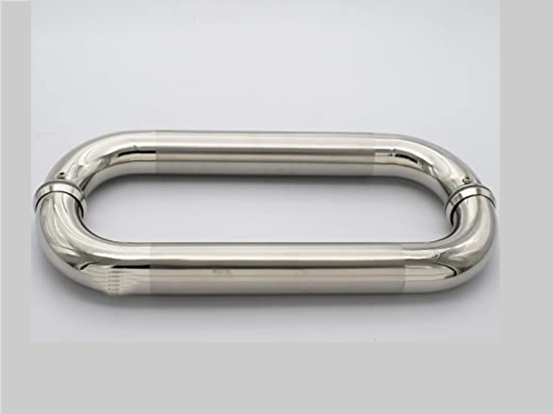 Hollow Silver D-Shape Door Handle